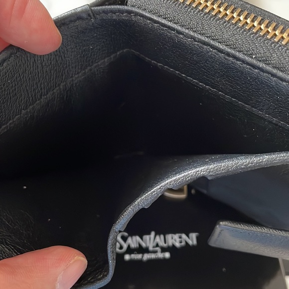 Authentic YSL Bi-Fold French Wallet with Box and Authenticity Cards - Picture 8 of 10